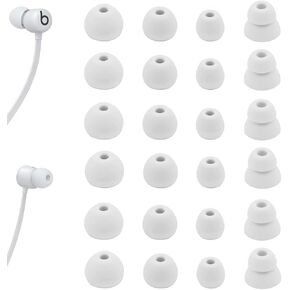 JNSA Replacement for Beats Flex Eartips Ear tip Ear Cap, Smoke Gray, S/M/L/Double Flange Silicone Ear Tips 4 Size 12 Pairs Gray 23