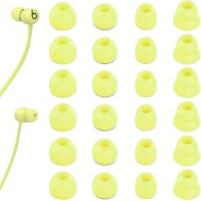 بديل JNSA لغطاء أذن Beats Flex Eartips، رمادي دخاني، S/M/L/أطراف أذن من السيليكون ذات شفة مزدوجة 4 مقاس 12 زوجًا رمادي 23