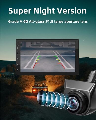360° Rotation HD Backup Camera Front/Rear View Camera with Great Night Vision IP69K Waterproof Reverse Camera 1080P Vehicle Backup Camera for Truck in Saudi Arabia