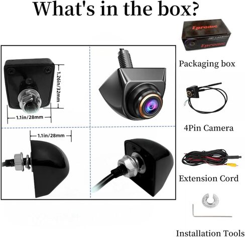 360° Rotation HD Backup Camera Front/Rear View Camera with Great Night Vision IP69K Waterproof Reverse Camera 1080P Vehicle Backup Camera for Truck in Saudi Arabia