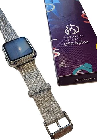 DSAAplus بلينغ باند جلدي لساعة ابل 38 ملم 40 ملم 41 ملم 42 ملم 44 ملم 45 ملم 49 ملم، Ultra2 1 استبدال حزام iWatch in Kuwait