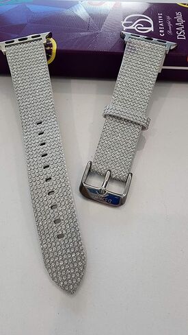 DSAAplus بلينغ باند جلدي لساعة ابل 38 ملم 40 ملم 41 ملم 42 ملم 44 ملم 45 ملم 49 ملم، Ultra2 1 استبدال حزام iWatch in Kuwait