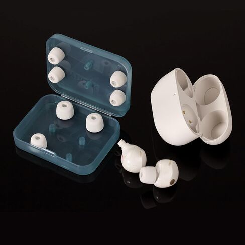حافظة واقية لأطراف الأذن، تخزين أطراف سماعات الأذن البديلة من السيليكون، صندوق صغير محمول لأطراف الأذن AZLA، أطراف الأذن Spinfit مقاومة للغبار، حقيبة حمل لأطراف الأذن من سوني، مادة مركبة من البولي بروبيلين (أبيض خام × 3) in Kuwait