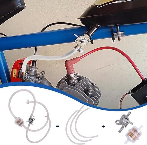 3/16" Fuel Line Kit for GY6 50cc 90cc 110cc 125cc 150cc 139QMB 157QMJ SSR110 SSR125 CRF50 XR50 for Trailmaster 150 XRS Go Kart for Apollo for Tao Tao Moped Pit Dirt Bike ATV Scooter Motorcycle Quad in Saudi Arabia