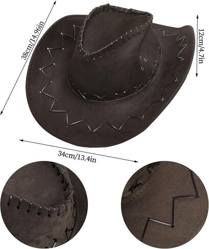 choyaxo Western Cowboy Costume Set Including Cowgirl Hat Heart Shaped Sunglasses and Bandana for Halloween， in Saudi Arabia