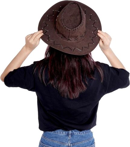 choyaxo Western Cowboy Costume Set Including Cowgirl Hat Heart Shaped Sunglasses and Bandana for Halloween， in Saudi Arabia