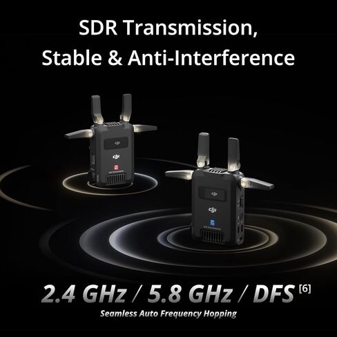 مستقبل نقل DJI SDR، 3 كم/10000 قدم 1080p/60 إطارًا في الثانية، نقل فيديو لاسلكي SDR، RX فقط، مستقر ومضاد للتداخل، اختراق قوي، معدل بت مرتفع، أجهزة استقبال غير محدودة in Kuwait