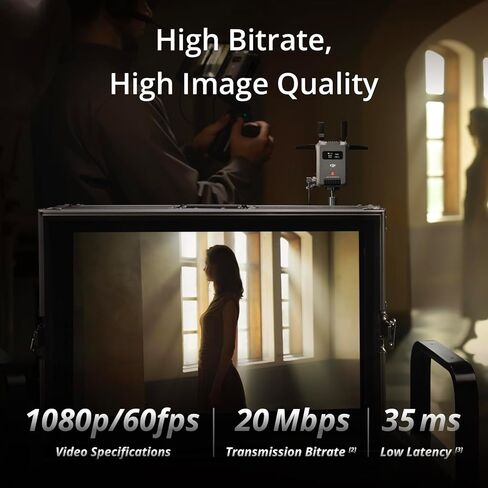 مستقبل نقل DJI SDR، 3 كم/10000 قدم 1080p/60 إطارًا في الثانية، نقل فيديو لاسلكي SDR، RX فقط، مستقر ومضاد للتداخل، اختراق قوي، معدل بت مرتفع، أجهزة استقبال غير محدودة in Kuwait