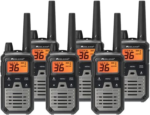 Midland T290VP4 High Powered GMRS Two Way Radios - 8 Pack Bundle w/Headsets & Chargers in Kuwait
