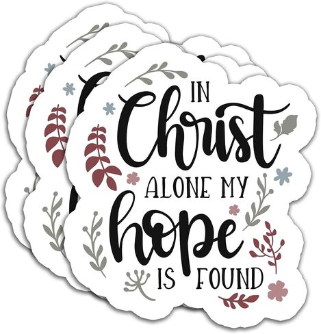 (3 قطع) في ملصق Christ Alone My Hope is Found، ملصقات مسيحية، كتب ديكور ملصقات إيمانية، أجهزة الكمبيوتر المحمولة، الأكواب، زجاجات المياه، ملصق فينيل مقاوم للماء للمسيحي مقاس 3 بوصة × 2.6 بوصة in Kuwait