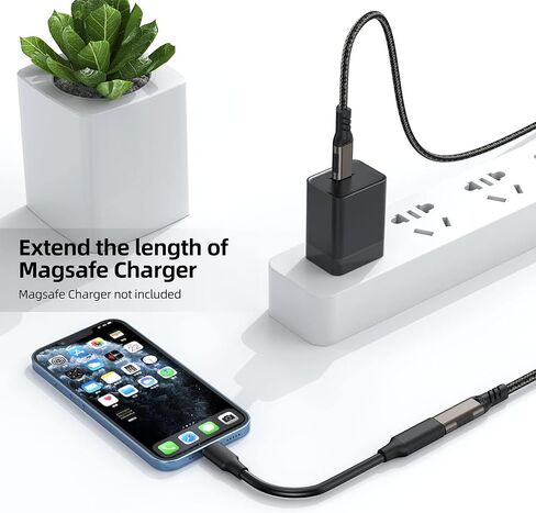 USB C Extension Cable 6.6FT 2Pack, 10Gbps USB C Extender USB C 3.2 Type C Male to Female Cord, 100W Fast Charging Data Transfer Compatible for Mac-Book i-Pad Laptop i-Phone 15 Magsage Charger in Saudi Arabia