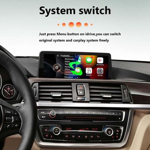محول Carplay Android التلقائي اللاسلكي لسيارات BMW 1 2 3 4 5 6 7 X1 X3 X4 X5 X6 سلسلة Carplay التحديثية فك التشفير مع وصلة مرآة دعم نظام NBT EVO MGU، كاميرا 360، iDrive الأصلي (BMW-NBT) in Kuwait