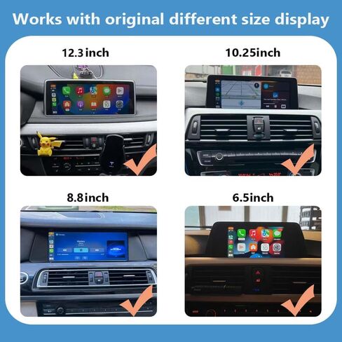 محول Carplay Android التلقائي اللاسلكي لسيارات BMW 1 2 3 4 5 6 7 X1 X3 X4 X5 X6 سلسلة Carplay التحديثية فك التشفير مع وصلة مرآة دعم نظام NBT EVO MGU، كاميرا 360، iDrive الأصلي (BMW-NBT) in Kuwait