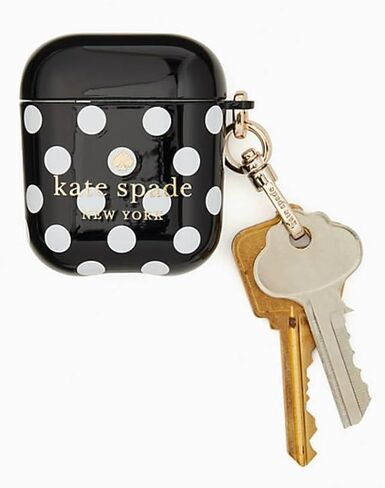 Kate Spade Dot Printed Black and White AirPods Case in Saudi Arabia