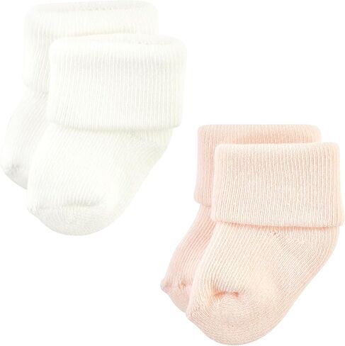 Hudson Baby Unisex Baby Cotton Rich Newborn and Terry Socks, Beige Stripe 12 Pack, 6-12 Months in Kuwait