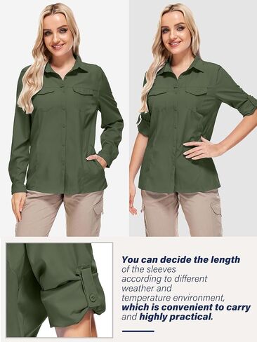 mosingle Women's UPF 50 UV Long Sleeve Sun Protection Shirts Quick Dry for Hiking Camping Fishing Travel Shirt in Saudi Arabia