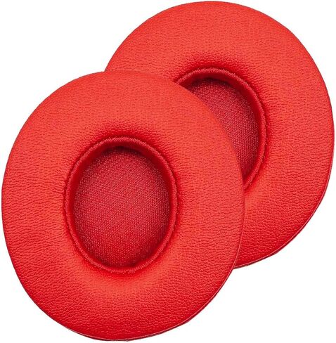 Ear Pads for Beats Headphones, Replacement Memory Foam Leather-Covered Ear Cushions Compatible for Solo 2 & 3 Wireless On-Ear Headphones (Red) in Saudi Arabia