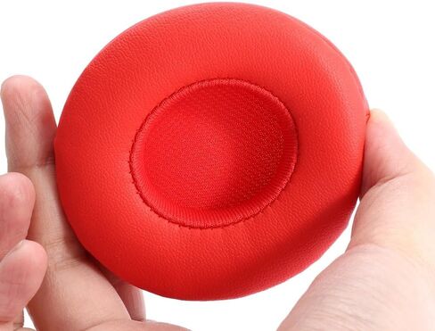 Ear Pads for Beats Headphones, Replacement Memory Foam Leather-Covered Ear Cushions Compatible for Solo 2 & 3 Wireless On-Ear Headphones (Red) in Saudi Arabia