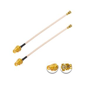 2PCS U.FL IPEX to SMA Female Low Loss Coaxial Cable 2" /5CM U.fl/IPEX RG178 RF Coaxial Pigtail Cable for Wireless Routers Mini PCIE Network Cards PCI Wi-Fi WAN Repeater