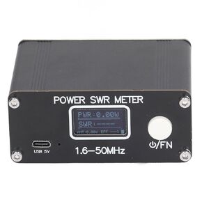 SWR Meter 1.6‑50MHz Watt Meter 150W HF Standing Ratio Meter Digital Meter for Measurement