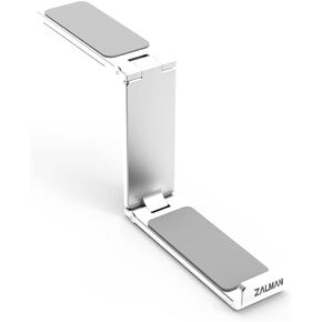 Zalman Folding Magnetic Headphone Holder, Collapsible and Foldable Headset Holder for Gaming, Powerful Magnet for Mounting on Computer Case, Holds up to 4 LB (ZM-FH10 Silver)