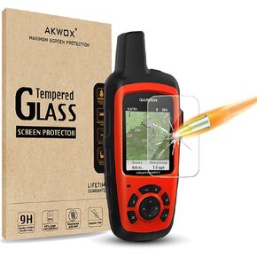 AKWOX [4-Pack] Tempered Glass Screen Protector Bundle for Garmin inReach SE+,inReach Explorer+ Plus, [2.5D Arc Edges High Definition 9H Hardness] Handheld GPS Navigator Accessories