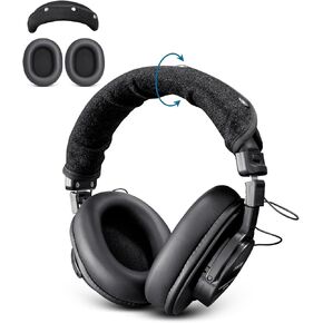 Replacement Ear Pads Cushion and Protective Headband Cover for Sony MDR 7506 V6 V7 CD900ST Headphone, Earpads & Headband Protector, Easy Installation, Repair Parts - Black