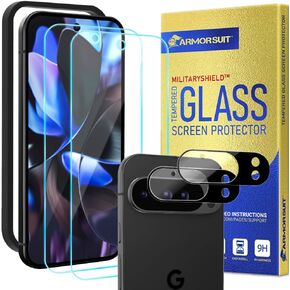 ArmorSuit Glass Screen Protector for Google Pixel 9 Pro XL + Camera Lens Protector Tempered Glass 2+2 Pack Case Friendly (w/Alignment Tool)