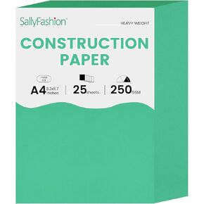 SallyFashion 27 Sheets Cardstock Paper for Craft, A4 Heavyweight Construction Paper Green Thick Craft Paper for Kids Art St. Patrick Decoration 250gsm