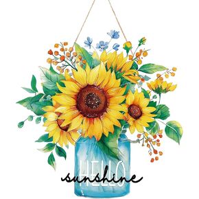 Capoda Summer Wooden Door Sign Ocean Beach Hanging Sign with Rope Starfish Seashells Welcome Sign for Front Door Rustic Farmhouse Door Hanger for Home Indoor Outdoor Wall Decorations 11.81'' x 11.81''