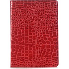 Compatible with iPad 6th/5th 9.7'' 2018/2017 Case for Women, iPad Air-2/1 iPad Pro 9.7'' Case, DMaos Crocodile Reflector Leather Stand Folio Smart Cover, Auto Sleep/Wake, Card Holder - Black