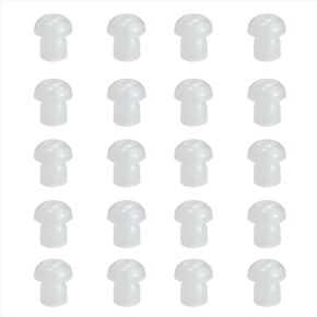 Replacement Mushroom Earbud Clear Ear Tips Compatible with Motorola Kenwood Baofeng Icom Yaesu HYT Surveillance Kits Acoustic Tubes Earpiece Size S (Pack of 20)