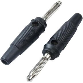 5Pcs 32A High Current Screw Type 4mm Banana Plugs Male Stackable Connector Speaker Cable Adapter Black