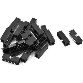 uxcell 25 Pcs 16-Pin Double Row Straight Shrouded Box Header Connector Pitch 2.54mm