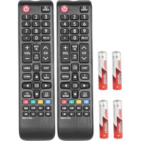 【Pack of 2】 BN59-01289A Remote Control Compatible with Samsung TV TM1240A MU6070 Series UN40MU6290 UN43MU6290 UN43MU6290F UN50MU6070 UN50NU710D UN55MU6290 Replacement Controller with Batteries