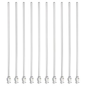 PATIKIL 8Ga x 5 Inch Stainless Steel Dispensing Needle Tips, 10Pcs Metal Glue Needle Tube Blunt Tips Luer Lock for Thick Glue Ink Lab, Silver