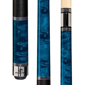 Players 58" 2-Piece North American Hard Maple Billiard Pool Cue Stick, Cobalt Blue, 19oz