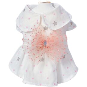 Sunflower Dog Dress Flower Dog Dresses Puppy Dog Skirt Pet Dress Girl Cat Apparel Medium