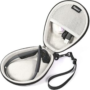 حقيبة تخزين صلبة من RAIACE متوافقة مع سماعات AfterShokz Aeropex/Trekz Air/Titanium Mini Bone Conduction، وحقيبة حمل للسفر. (الجراب فقط، لا يشمل سماعات الرأس) - أسود (بطانة رمادية) in Kuwait