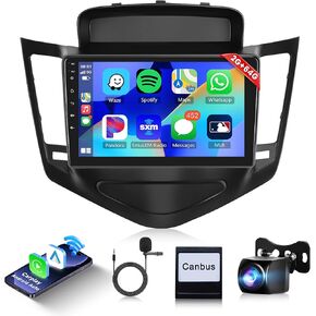 2+64G Android Car Radio Car Stereo for Chevrolet Chevy Cruze 2009-2015 with Wireless Carplay Android Auto, 9’’ Head Unit Touch Screen with Mirror Link WiFi GPS Bluetooth FM RDS EQ Backup Camera SWC