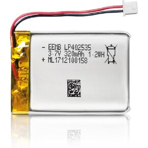 EEMB 3.7V Lithium ion Battery 320mAh 402535 Rechargeable 3.7 Volt Lipo Battery Pack with Wire Molex Connector for Speaker and Dashcam- Confirm Size & Polarity Before Purchase