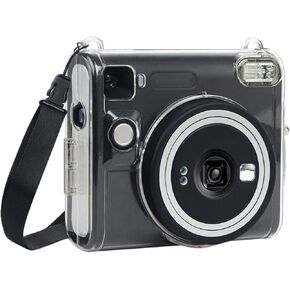 Rieibi PU Leather Case for Fujifilm Instax SQ40 - Camera Case for Square 40 Instant Camera - Vintage SQ40 Bag Cover with Strap - Brown