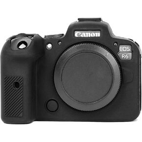 Rieibi EOS R6 R6 Mark II Camera Case, Silicone Camera Protective Case for Canon eos R6 R6 Mark II Digital Camera - Black