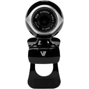 V7 Professional Webcam with Built in Mic for Skype, Messenger, Windows Live, and Yahoo Video on Laptops and Desktop PC's (CS0300-1N) - Black