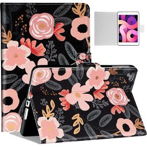 Case for iPad Mini 5/4/3/2/1 Cartoon Aesthetic Cute Flowers Floral 5th/4th Generation Kawaii Partten Folio Cover Fashion Slim Stand Cases Women Teens Girls Auto Sleep/Wake for iPad 7.9 inch