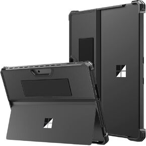 TiMOVO Case for Microsoft Surface Pro 11, Surface Pro 10 13 Inch, Protective Case with Hand Strap for Surface Pro 9/Pro 9 5G, Shockproof Cover Compatible with Type Cover Keyboard, Black