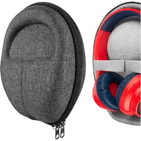 Geekria Shield Kids Headphones Case for Children Headphones, Replacement Hard Shell Travel Carrying Bag, Compatible with eKids, iClever, HyperX Cloud Mini, JBL Kids Wired Headsets (Black)