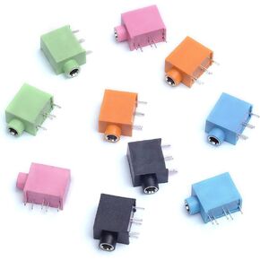 10Pcs 3.5mm Stereo Female Audio Socket Headphone Jack PCB Panel Mount Connector 5 Pins for Arduino (Pack of 10) CYT1032