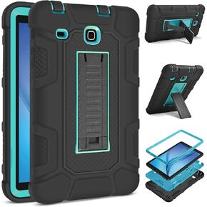 DETUOSI Shockproof Case for Samsung Galaxy Tab E 8.0" 2016 (SM-T377A/ T377V/ T378), 3-Layers Hybrid Heavy Duty Armor Multi-Angle Kickstand Protective Cover for Samsung Galaxy Tab E 8.0" Case for Kids