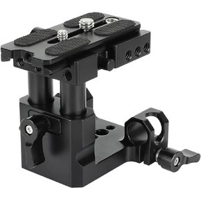 CAMVATE Quick Release ARCA-Type Baseplate with 15mm LWS Rod Mount(Two Direction Install)